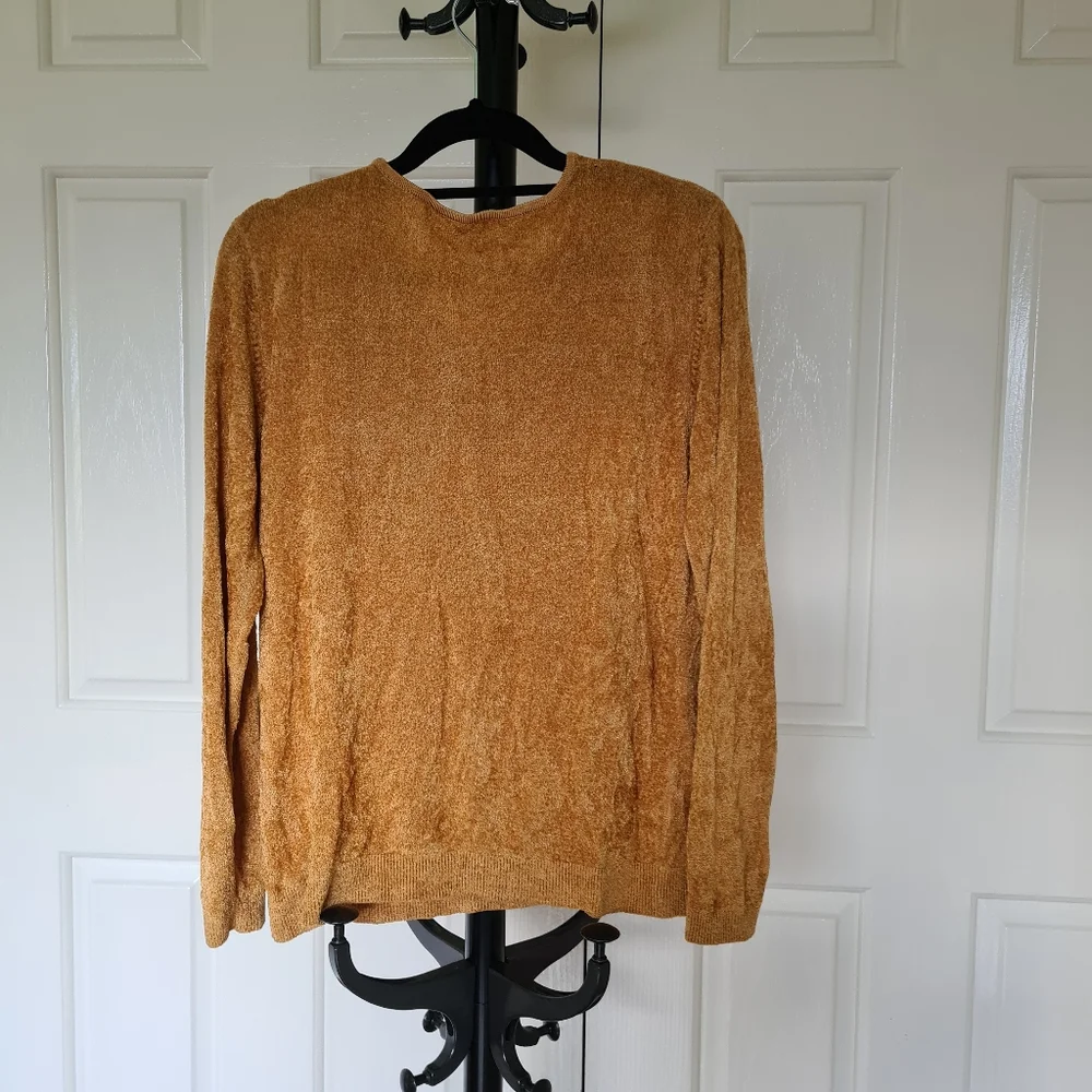 Vintage Style Stretchable S-M Yellow Brown Bodycon Maxi Floral Longsleeve Blouse - Picture 5 of 9